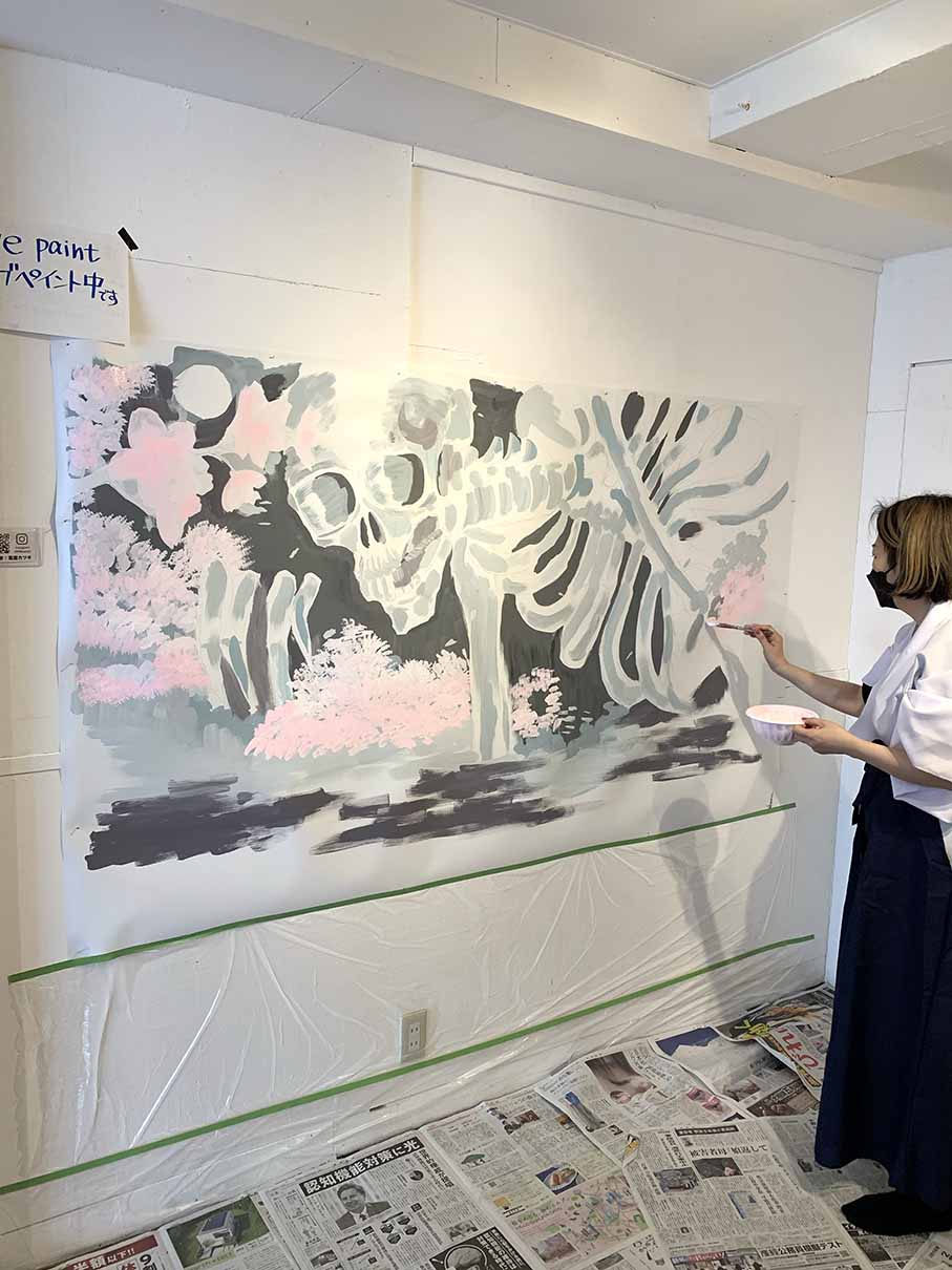 葛屋カツキ「お花見ライブペイント」 | DESIGN FESTA GALLERY